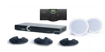 Clear One INTERACT AT Conferencing System - Three Pod / Wired Controller / Ceiling Mount Speaker System